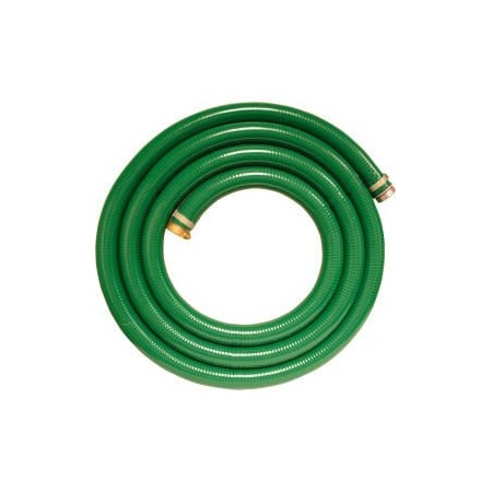 Apache Apache 98128040 2" x 20' Green PVC Water Suction Hose Assembly w/M x F Aluminum Short Shank Fittings 98128040